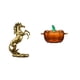 thumbnail image 1 of Estatua de caballo, adorno de resina, tarro de dulces de cristal, plato decorativo de calabaza, escultura hecha a mano, adecuada para escritorio de of, 1 of 8