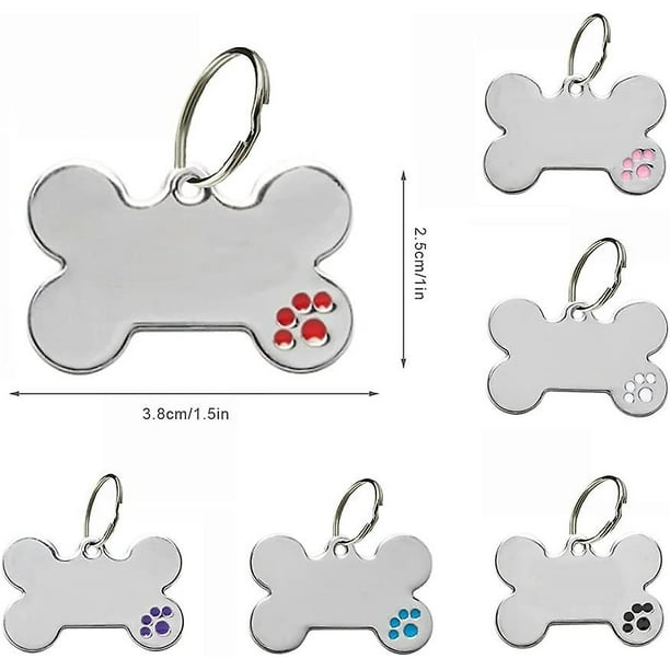 Dog Tags Dog Bone ID Tag Engraved Bone Shaped Pet ID Tags DIY