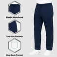 thumbnail image 4 of Men’s 3-Pack Heavyweight Fleece Sweatpants – Open Bottom Joggers for Gym & Casual Wear (S-3XL), 4 of 7