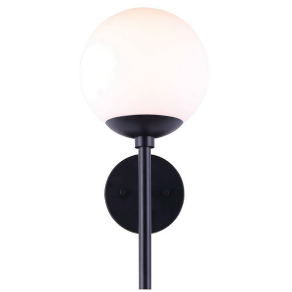 IOL465BK Canarm Inc Kahlo - 1 Light Outdoor Wall Lantern-17 Inches Tall and 8.75 Inches Wide