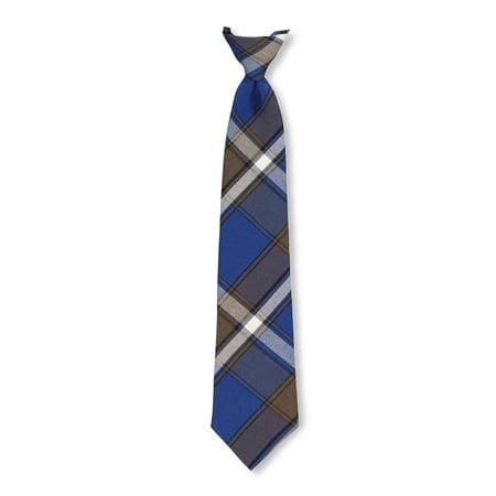 

Cookie s Adjustable Banded Necktie with Clip - royal/taupe/white *plaid #73* 14