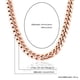 thumbnail image 5 of HomeKingdee Prong Cuban Link Chain Necklace 18 Inch - Rose Gold Color​ Plated Copper Zircon Hip Hop Jewelry for Men, 5 of 5