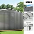 thumbnail image 5 of EASYHAWK 10x14FT Metal Outdoor Storage Shed, Heavy-Duty Steel Garden Shed with Lockable Doors for Backyard, Patio, Lawn, 5 of 6