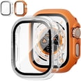 thumbnail image 1 of 2 Pack Case with Tempered Glass Screen Protector for Apple Watch SE(2023) Series 6/5/4/SE 40mm JZK Slim Guard Bumper Full Coverage Hard PC Protective Cover HD Ultra-Thin Cover for iWatch, 1 of 7