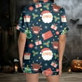 JIANJIA Womens Pajama Sets Christmas Tree Print Silk Satin Short Sleeve