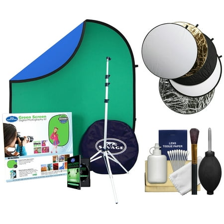 Chroma Key Kits - Savage DPK100 Digital Photography Kit with Chroma Key Background, Software, Stand & Case + Reflectors + Kit