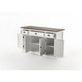 thumbnail image 4 of NovaSolo Buffet with 4 Doors 3 Drawers Halifax Solid Wood in White and Brown, 4 of 5