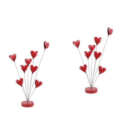 NUOLUX Red Metal Branch Photo Holder for Tabletop Use Perfect for Weddings and More 2Pcs
