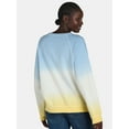 thumbnail image 3 of Time and Tru Women’s Washed Sweatshirt with Long Sleeves, Sizes S-XXXL, 3 of 5