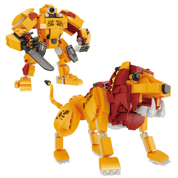 3-in-1 The Wild Lion, Ostrich and Warthog, Buildable Animal Figures, Constructio