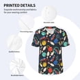 thumbnail image 3 of Lsque Bowling Ball Pattern Mens Polo Golf Shirts Funny Graphics Shorts Sleeve Button Shirts Baseball T-shirt-Large, 3 of 7