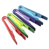 GOOHOCHY 3PCS/Set Multifunctional Plastic Bread BBQ Tong Barbecue Clip Food Salad Cake Vegetables Serving Tongs Kitchen Accessories (Blue)