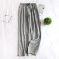 thumbnail image 2 of Lenpel Women's Pajama Pants Comfy Wide Leg Drawstring Printed Lounge Home Pants with Pockets Lightwight Sleepwear, 2 of 3