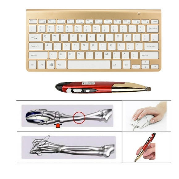 Portable Plug And Use, Keyboard Pen Mouse Kit, Adjustable DPI Wireless Keyboard Mouse, Desktop For Notebook