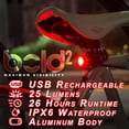 thumbnail image 5 of Luces traseras de bicicleta recargables por USB, luz trasera LED, 3 modos de luz, aptas para bicicletas de montaña, bicicletas de carretera, mochilas, impermeables., 5 of 5