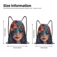 thumbnail image 3 of Bingfone Bohemian Colorful Flower Woman Drawstrings Backpacks Bags for Men Women Gym Drawstrings Bag-Medium, 3 of 8
