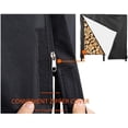 thumbnail image 4 of Firewood Rack Cover 4FT Log Rack Cover Outdoor Heavy Duty Waterproof Windproof Fire Wood Storage Covers with Zipper All Weather Protection Black (4ft-48.5x25.5x43.5), 4 of 7