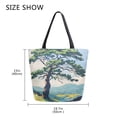 thumbnail image 5 of FORMRS Womens Canvas Tote Bag with Zipper Inner Pocket Shoulder Handbag, Mounatin at Dawn, 5 of 7