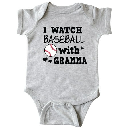 

Inktastic I Watch Baseball with My Gramma Gift Baby Boy or Baby Girl Bodysuit