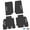 Black w/ White insert, variant on Flextread Floor Mats for 07-13 Jeep Wrangler JKU 4-Door - Mopar Licensed Factory Fit - Black w/ White Jeep Wave Insert - 100% Made in USA
