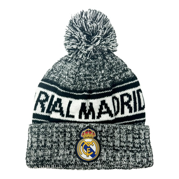 Gorro de punto del Real Madrid con gorro de invierno Icon Sports para niños