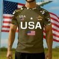 thumbnail image 3 of Men's USA Patriotic Independence Day Shirt American Flag Graphic Casual Fourth of July Tee, 3 of 5