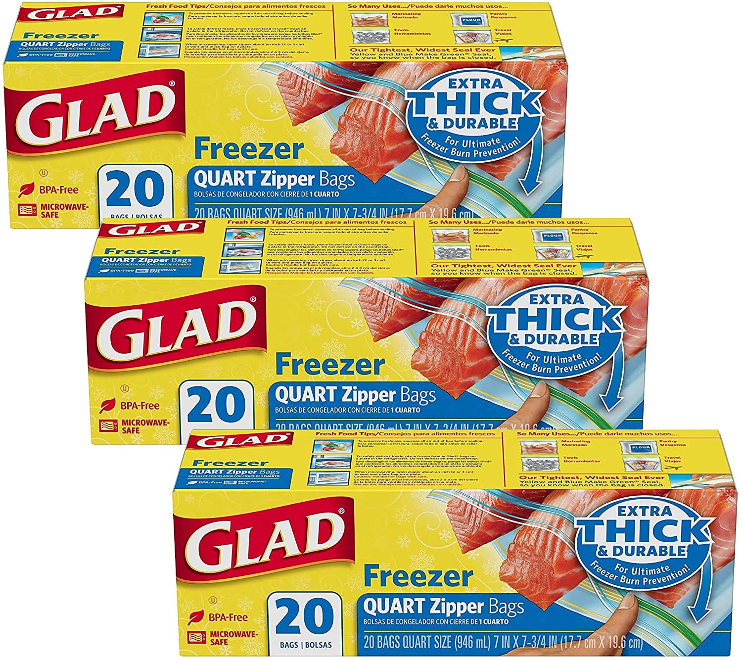 quart size zipper bolsa