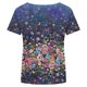 thumbnail image 5 of Blusa de manga corta con cuello en V informal para mujer a la moda, camisetas de verano Pompotops  hkajfhjk460917, 5 of 5