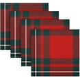 thumbnail image 4 of Coolnut Soft Reusable Satin Table Decorative Napkins, 20x20InX4 PCS Scottish Plaid, Family Dinner Wedding Banquet, Cocktail Party, Kitchen, Birthday Party Washcloth Gift, 4 of 7