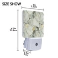 thumbnail image 4 of Yayeee LED Plug in Night Light for The Home with Auto Dusk to Dawn Light Sensors, 2 Pack, Gray Marble Pattern, 4 of 6