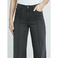 thumbnail image 4 of Time and Tru Women's Wide Leg Jeans with Seam Details, Inseam 31” Regular, Sizes 0-22, 4 of 5