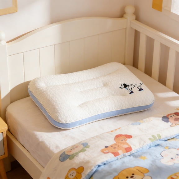 Kids Toddler Pillow for Boys and Girls 2-6 Years, Breathable Pillowcase for Neck Support and Cool Sleep, Ergonomic Child Pillow 12x20 Inches with Cute Design for Bedroom