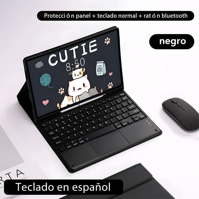 Backlit Samsung tablet keyboard For Samsung Galaxy Tab A8 10.5 A7 S6 Lite Tablet Cover For Samsung Tab 10.4 S7 FE S8 Plus Case Spanish Package 2 S7 FE S8 Plus 12.4in