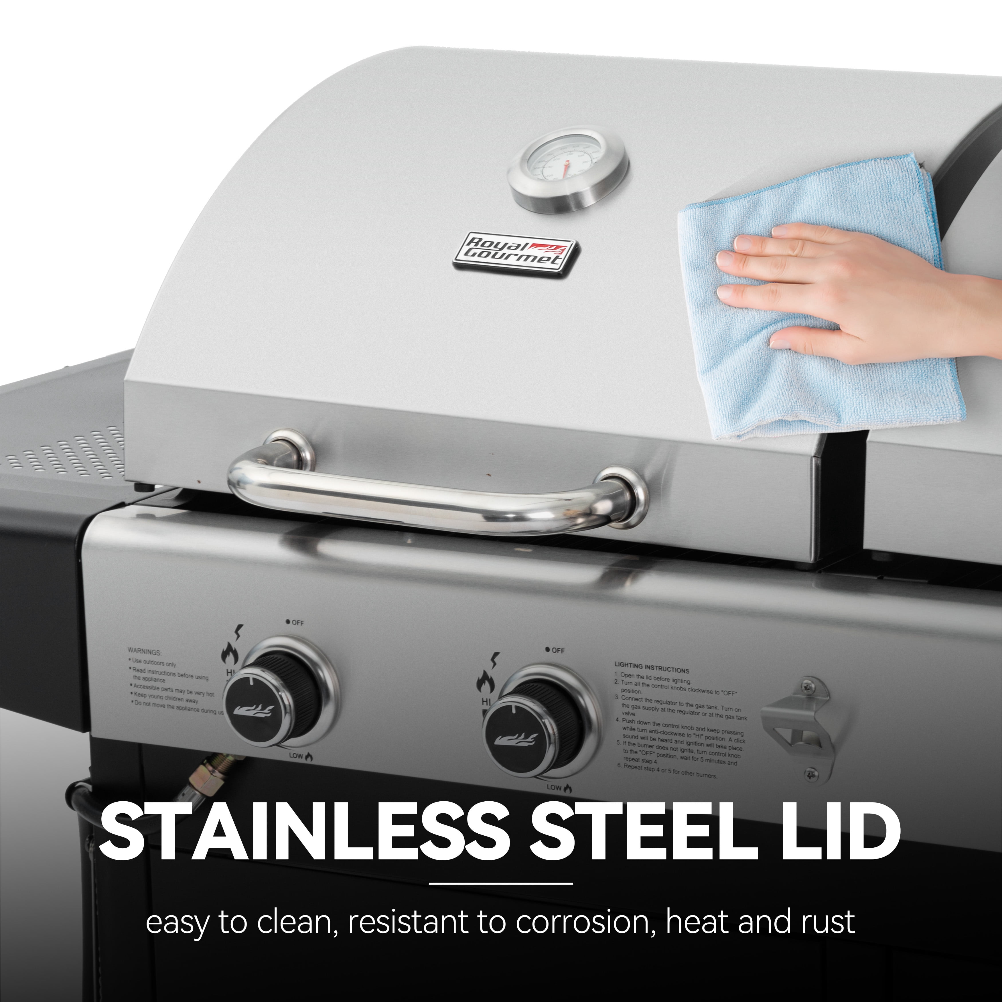 Royal Gourmet ZH3002N 3-Burner 25,500 BTU Gas/Charcoal Combo Grill
