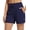 Navy Blue, variant on Women's Swim Board Shorts High Waisted Quick Dry UPF 50+ Modest Swimsuits 2025 Swimming Bottoms with Boxer Liner Zipper Pockets Black M