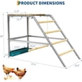 thumbnail image 5 of M optimized Chicken Perch for Coop, Chicken Roosting Bars with Swing and Food Box for Backyard Farm, Roosting Bars for Chickens in Coop, Easy Installation, 37.4"x18.9"x28", 5 of 7