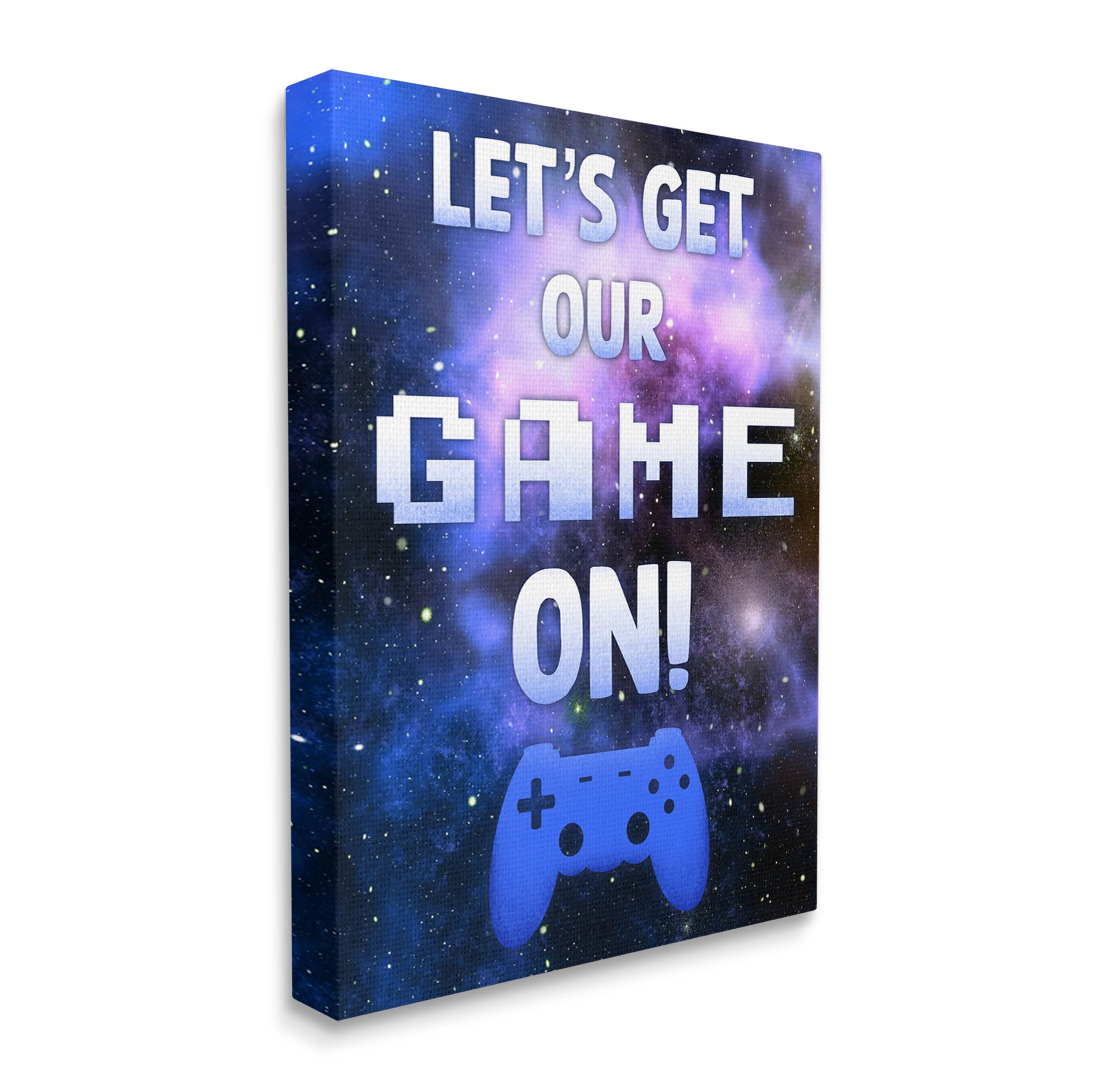 Stupell Industries Let's Get Our Game On Phrase Graphic Art Gallery Wrapped Canvas Print Wall Art, Design by Marcus Prime