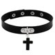 thumbnail image 3 of 1PC Punk Rock Gothic PU Leather Necklace Heart Round Spike Rivet Collar Studded Choker Chain Necklace 100% Handmade Body Jewelry, 3 of 5