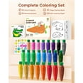 thumbnail image 5 of JUPITEARTH  Clearance 24Ct Carrot Crayons for Toddlers,Non Toxic Beeswax Crayons with 30-Page Coloring Book&Stickers&120 PDF Pages,Back to School Supplies,Ideal Gift, 5 of 8