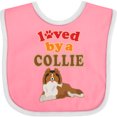thumbnail image 3 of Inktastic Rough Collie Dog Boys or Girls Baby Bib, 3 of 4