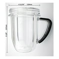 thumbnail image 4 of Replacement 30 Ounce Cup Jar with Handle Mug with Lip Ring Part, Compatible for RX 1700W -301, 2 Pa, 4 of 5