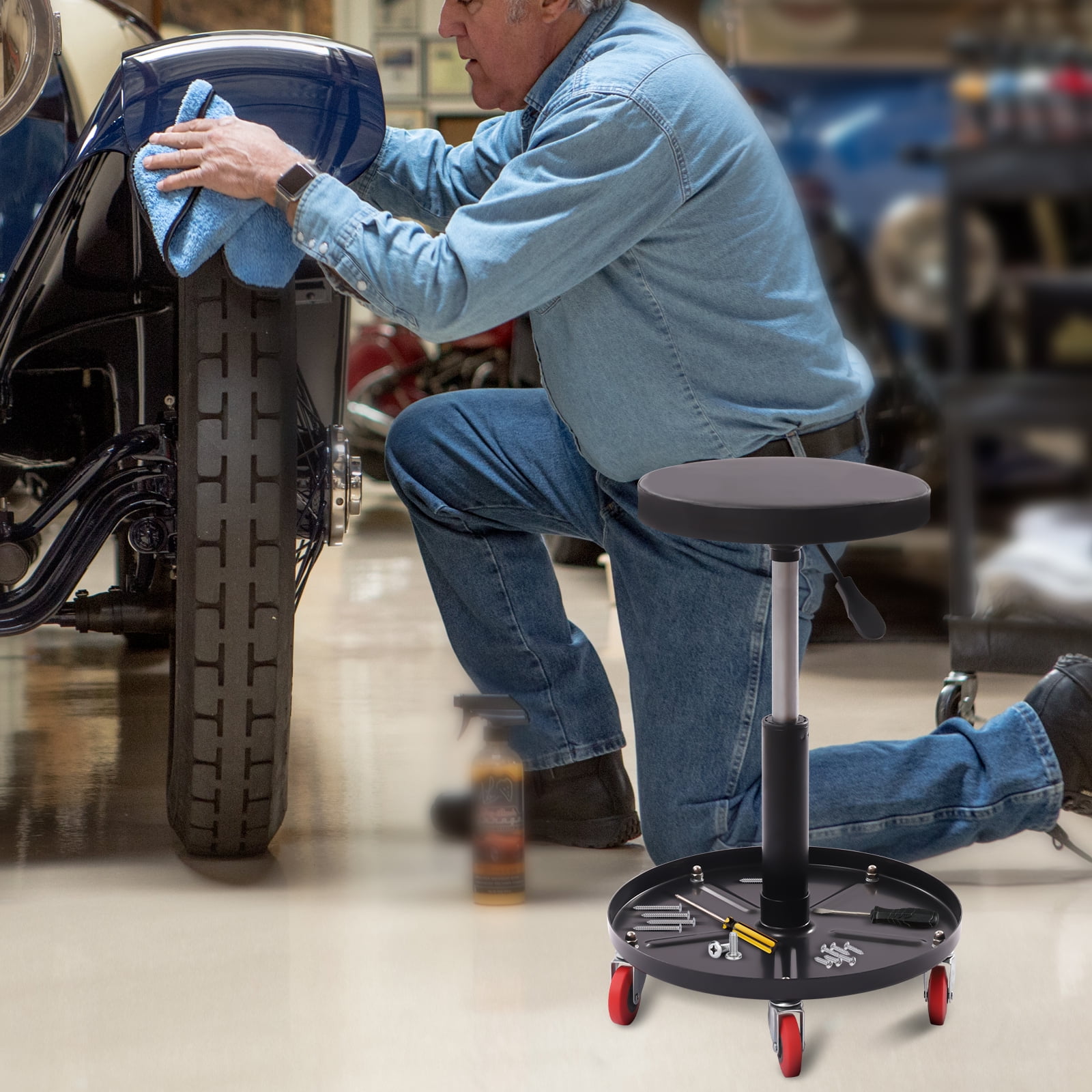 Pittsburgh Automotive Workbench Stool Harbor Freight Adjustable