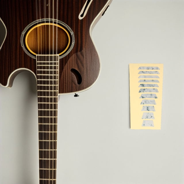 ETHZZLE 2Pcs Electric Fingerboard Decorations Multi Guitar Fretboard Stickers Skill Enhancement Practice Sessions
