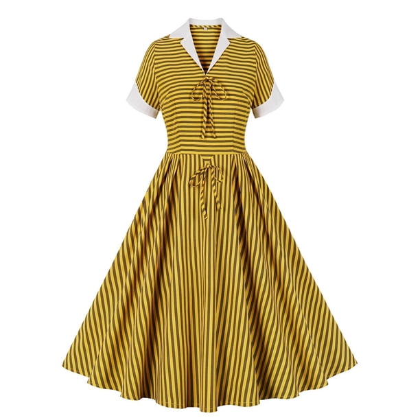 Vestido de Manga Corta para Mujeres Cremallera de Cuello en V Vestido de Cintura Alta Doble Cepillado de Cuatro Lados Estiramiento, Moda Casual para Mujeres