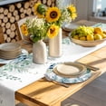 thumbnail image 4 of Navy Blue Leaves Round 13 Inch Placemats Set of 2, Summer Botanical Farmhouse Watercolor Leaf HeatResistant Non Slip Place Mats for Dining Table, Wipeable Braided Kitchen Table Mats for Housewarming, 4 of 9