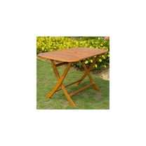 International Caravan Rectangular Folding Table in Natural Stain