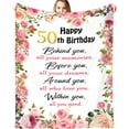 thumbnail image 1 of LHSHID Happy 50th Birthday Gifts for Women Blanket 50th Birthday Decorations Throw Blanket Birthday Gift Ideas for 50 Year Old 50"x60", 1 of 7