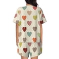 thumbnail image 3 of Lsque Heart Polka Dot Women's Short-Sleeved Pajama Set - 2 Piece Soft and Lightweight Sleepwear Set-, 3 of 9