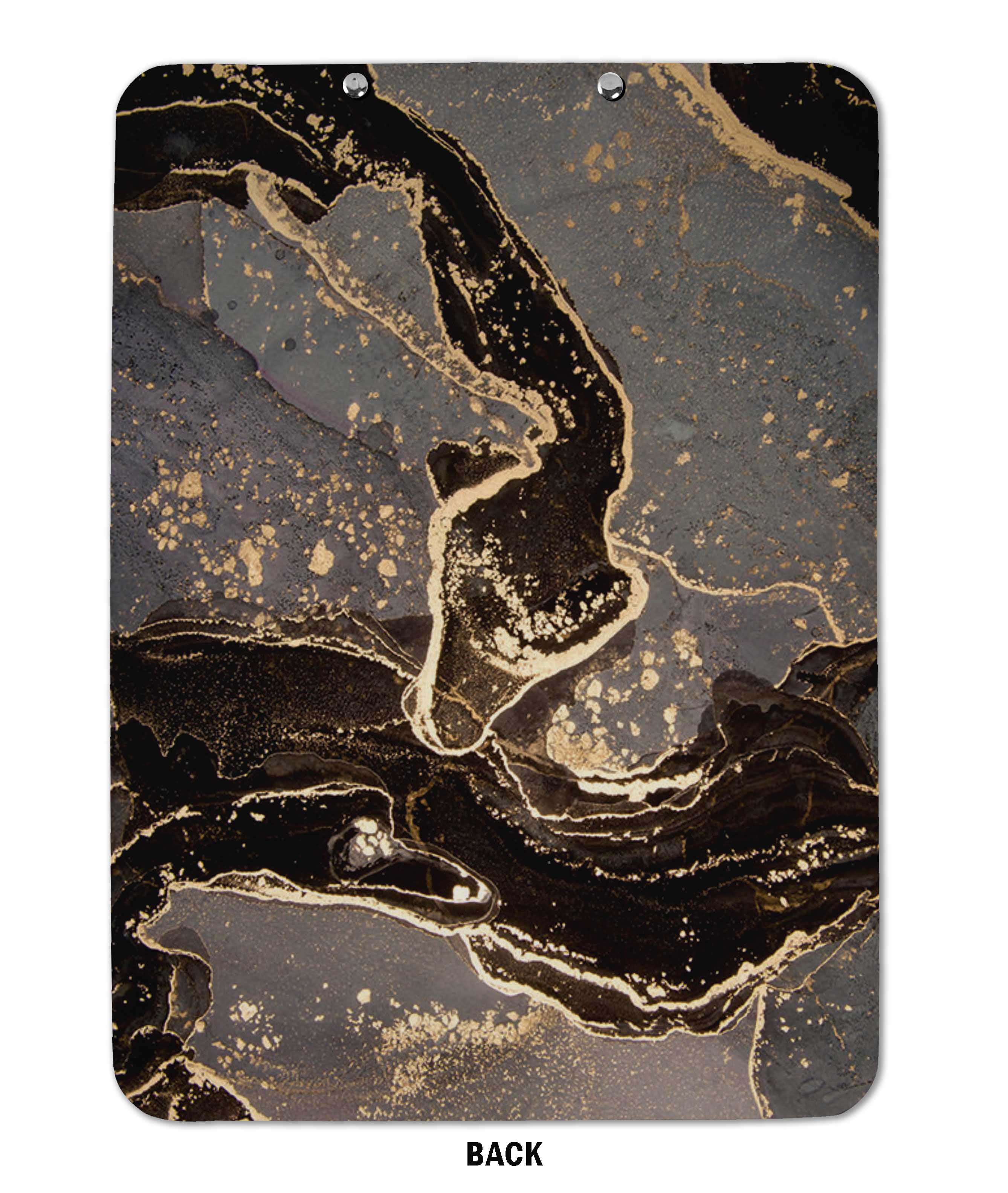 Inkdotpot Dry Erase Double Sided Clipboard Marble Watercolor Printed Paperboard Clipboard With Free Marker & Duster