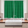 thumbnail image 2 of Ambesonne Retro Kitchen Curtains, Rustic Plaid Cottagecore Art, 55"x36", Forest Green Dark Grey, 2 of 3